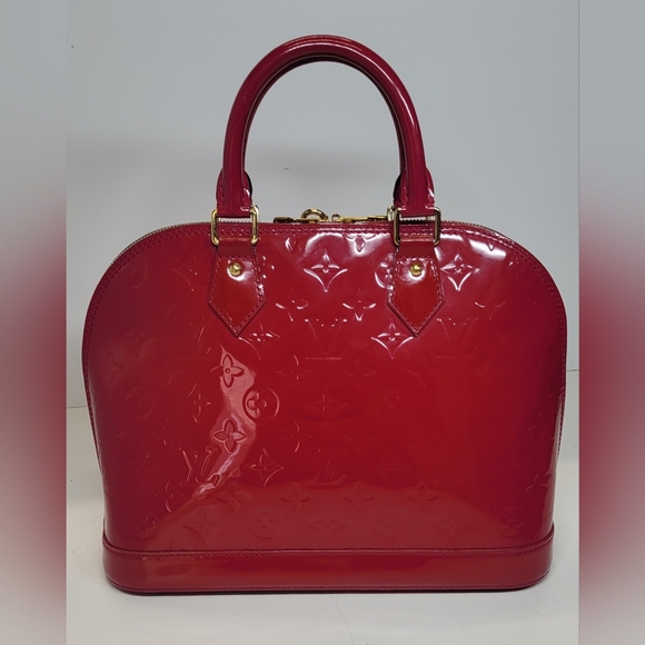 Louis Vuitton pink/red Vernis Alma PM with Lock & Key🔥 - Picture 7 of 12